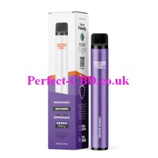 900 this shows the front and back of packaging and the actual device of the Grape Burst 900 Puff Disposable Vape Pen 500mg by Orange County