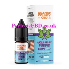 cali 10ml 300mg range showing box and bottle of the Grand Daddy Purple