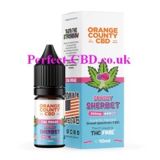 cali 10ml 300mg range showing box and bottle of the Sunset Sherbet